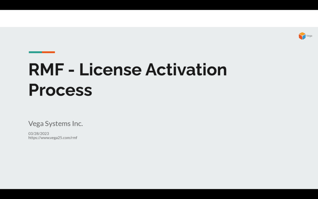 RMF License Activation Process