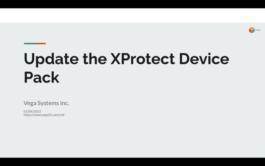 Update the XProtect DevicePack