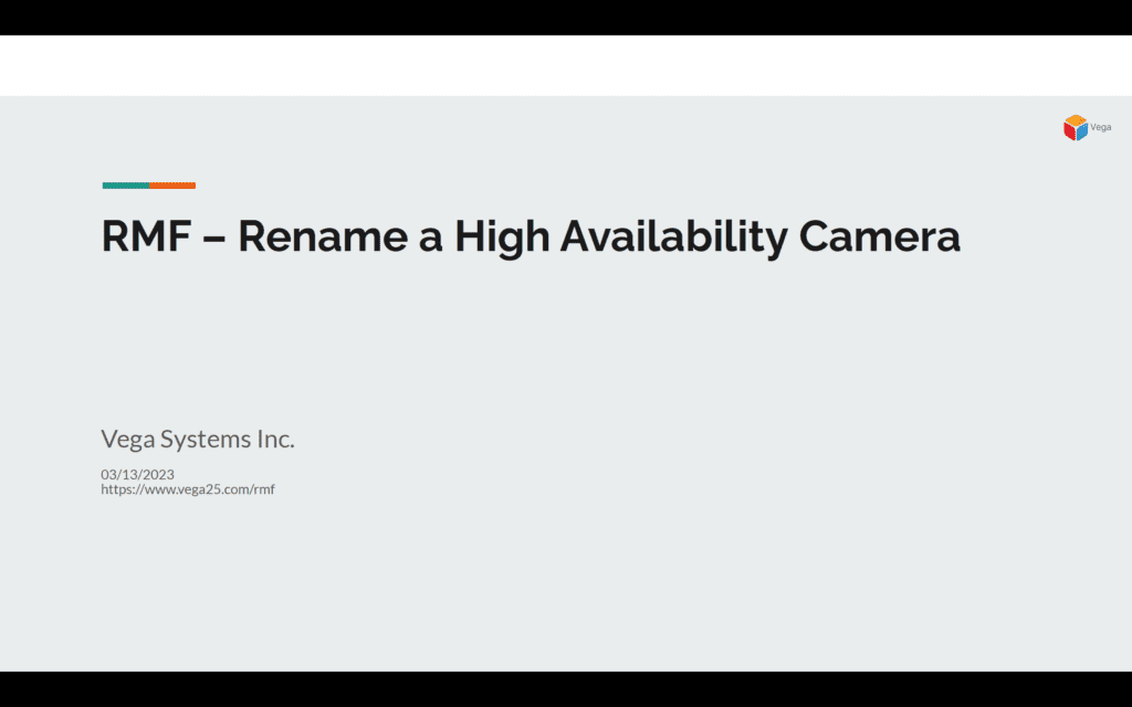 Rename a High Availability Camera