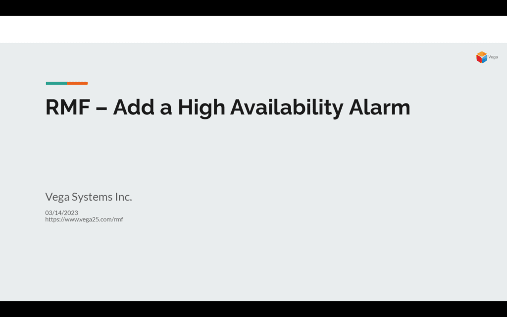 Add a High Availability Alarm