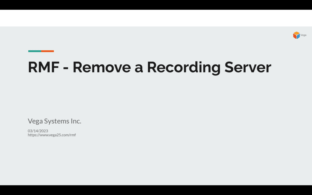 Remove a Recording Server