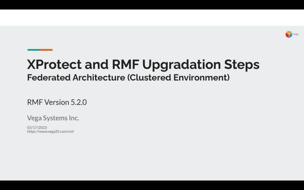 RMF Upgradation: Federated, Clustered Deployment