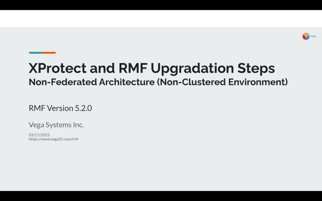 RMF Upgradation: Non Federated, Non Clustered Deployment