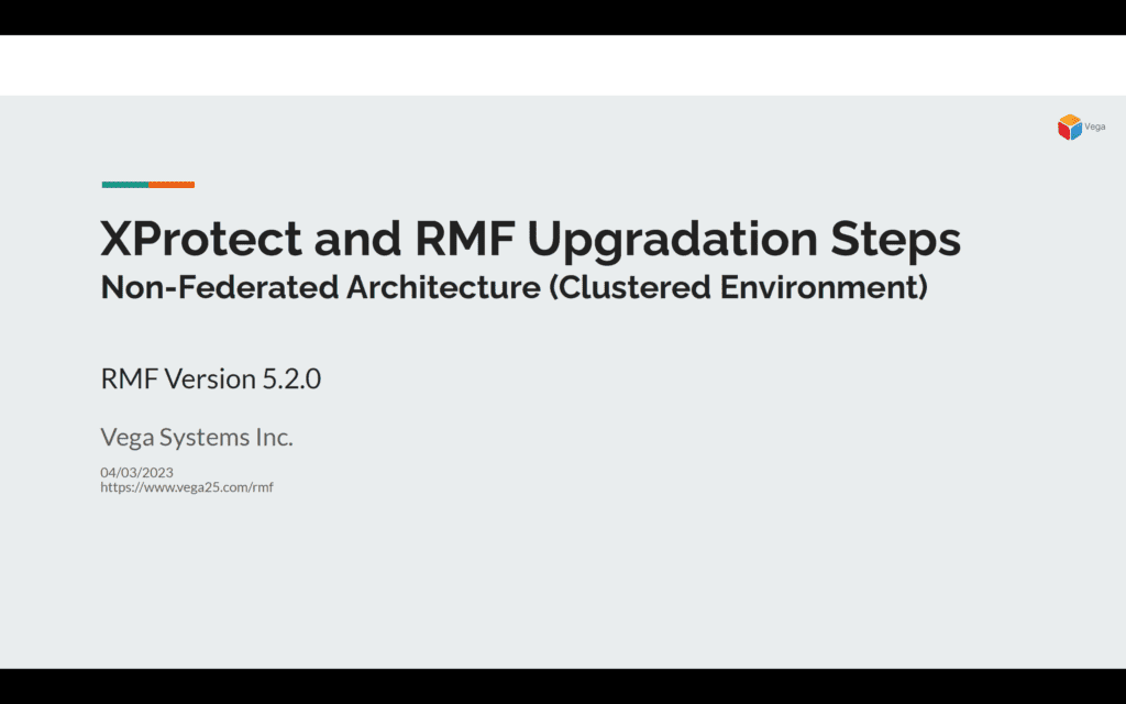 RMF Upgradation: Non Federated, Clustered Deployment