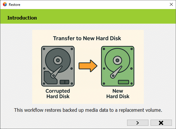 Nidhi Volume Restoration Wizard