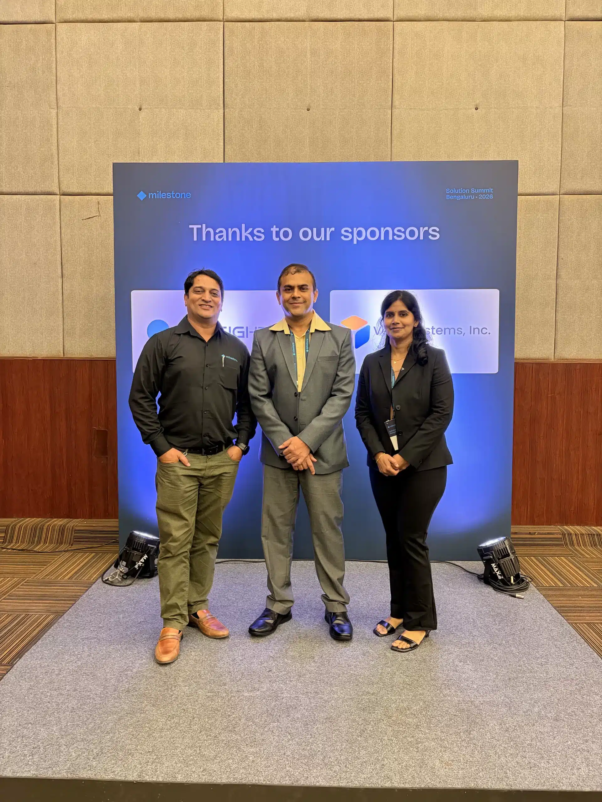 Vega Systems presenting at the Milestone Solution Summit in Bengaluru